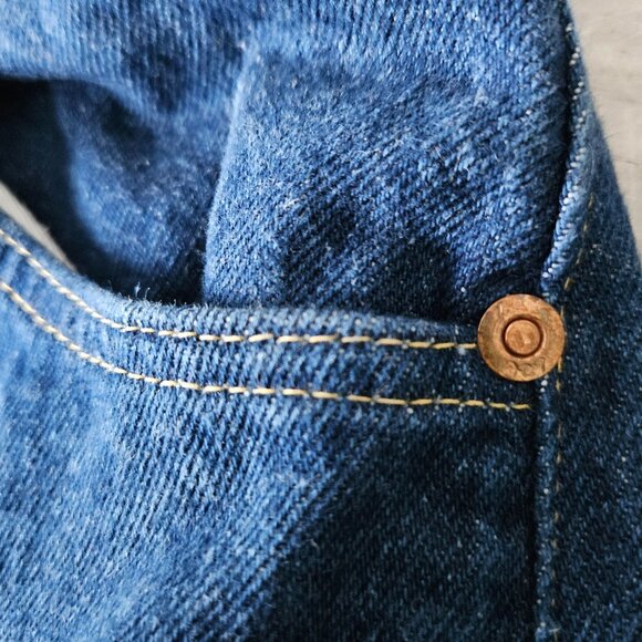 Vintage Lee Womens High-Waisted Blue Denim Jeans Size 11 Union Made In USA - Picture 10 of 16